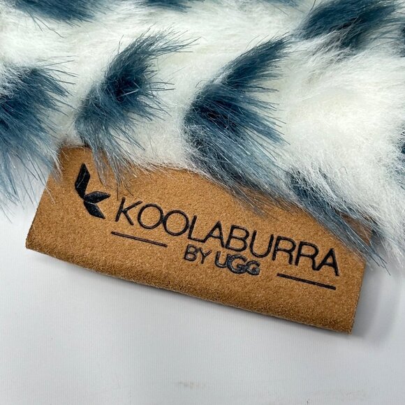 Koolaburra By UGG Pillow Cover Rosie Dusty Blue Faux Fur Cheetah Print 20 x 20 - Picture 2 of 9